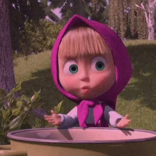 🥕 Masha Masha and the Bear dessin animé, fille, enfant, animation whatsapp sticker