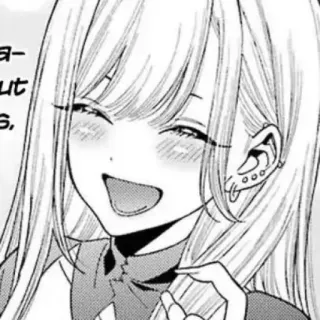 📀 animé, manga, fille, sourire, joyeux telegram sticker