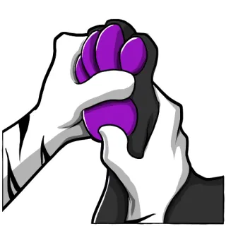 🐾 Pfote, Hände, Tier, Anthropomorph, Cartoon telegram sticker