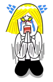 🌝 Kartun, Menangis, Memohon, Sedih, Anime telegram sticker