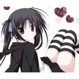 😟 Anime Mädchen, Cartoon, Herzen, Süß, Anime, Manga, Kunst telegram sticker
