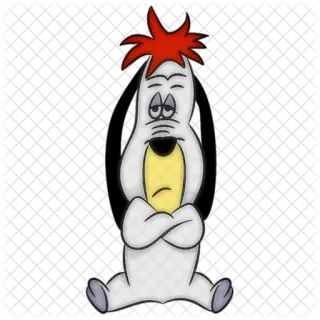 😱 Droopy desenho animado, triste, cachorro, Droopy, animação whatsapp sticker
