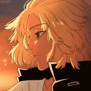 🍉 アニメ, 男性, アート, イラスト, キャラクター telegram sticker