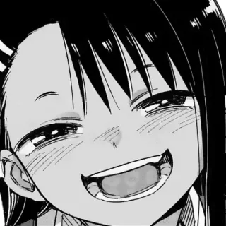 😜 Nagatoro Don't Toy with Me, Miss Nagatoro anime, manga, smile, cute, happy telegram sticker