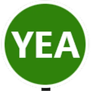 ✅ YEA 네, 초록색, 원, 긍정 telegram sticker