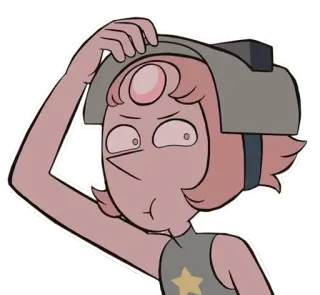 😒 Pearl Steven Universe เพิร์ล, สตีเวน ยูนิเวิร์ส, การ์ตูน, ตัวละคร, สับสน telegram sticker