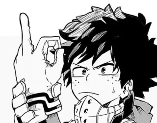 🌟 Izuku Midoriya My Hero Academia Anime, Middelvinger, Beledigend gebaar, Izuku Midoriya, My Hero Academia telegram sticker