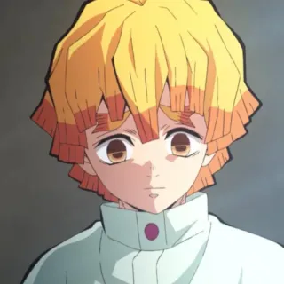💛 Zenitsu Agatsuma Demon Slayer Zenitsu, Demon Slayer, anime, manga, character, japanese animation whatsapp sticker