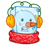 🥶 snowman, winter, cartoon, ice, cold, cute telegram sticker
