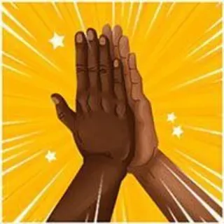 🤝 high five, hands, celebration, teamwork, success, agreement telegram sticker
