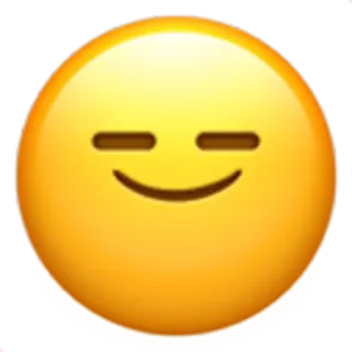 🙂 emoji, smirk, face, yellow, expression, digital art whatsapp sticker