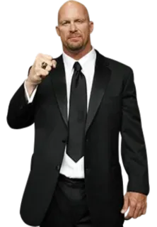 👊 Stone Cold Steve Austin борец, костюм, мужчина, агрессивный, отношение whatsapp sticker