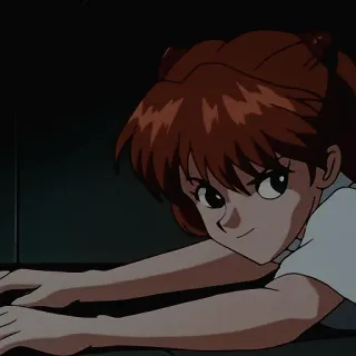 😏 Asuka Langley Soryu Neon Genesis Evangelion anime, girl, character, Asuka Langley, Neon Genesis Evangelion telegram sticker