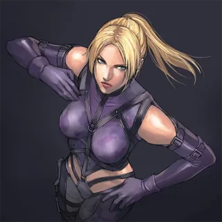 🤜 Nina Williams Tekken เกมต่อสู้, ผู้หญิง, ผมบลอนด์, ศิลปะการต่อสู้ telegram sticker