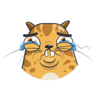 😭 кот, плачущий, смех, Emoji, смешной, Мем telegram sticker