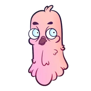 ☺ Desenho animado, Mancha, Rosa, Engraçado, Fofo, Personagem, Animação telegram sticker