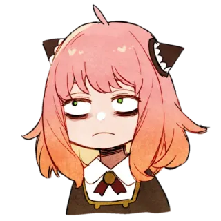😐 Anya Forger Spy x Family Anime, Charakter, Spy x Family, Anya Forger, Lustig, Cartoon, Süß telegram sticker