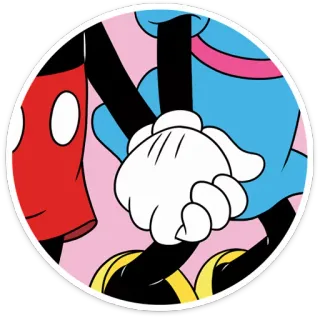 💑 Mickey Mouse cartoon, character, hand, mickey mouse, disney telegram sticker
