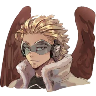 😏 Hawks My Hero Academia anime, manga, hero, wings whatsapp sticker
