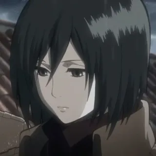 Mikasa Ackerman @JustSomeBullshit whatsapp stickers