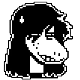 😣 Susie Deltarune deltarune, pixel art, susie telegram sticker