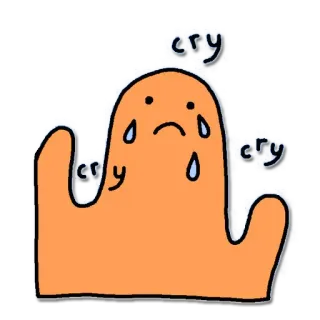 😭 cry cry cry 泣く, 悲しい, 涙, 感情, キャラクター, 漫画 telegram sticker