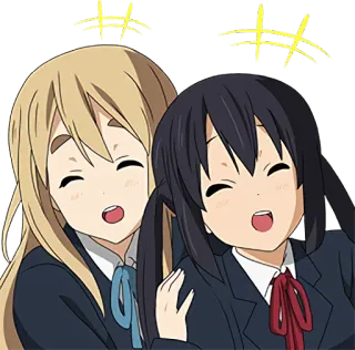 😂 anime, friends, girls, cute, smiling telegram sticker