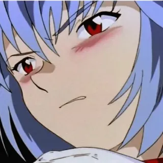 😖 Rei Ayanami Neon Genesis Evangelion Anime, Rei, Ayanami, Blush, Evangelion telegram sticker