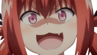 😲 Anime, Kreskówka, Wyraz twarzy, Demon, Satania McDowell Kurumiizawa, Zły, Satanichia Kurumiizawa McDowell whatsapp sticker