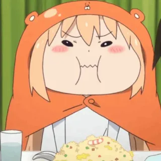 🍧 Umaru Doma Himouto! Umaru-chan 动漫, 吃东西, 可爱, 卡通, 快乐, 搞笑, 食物 whatsapp sticker