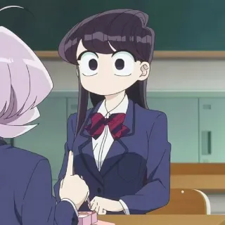 💈 Komi Shouko Komi Can't Communicate Коми Сёко, Аниме, Школьная форма, Komi Can't Communicate, милая, девушка telegram sticker