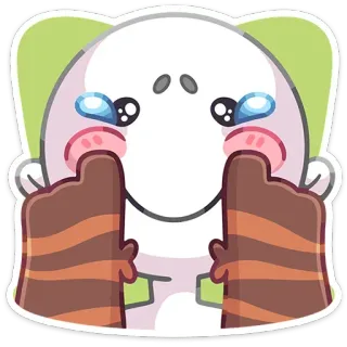 ☹️ słodkie, płacz, kreskówka, Emoji, smutny, naklejka telegram sticker