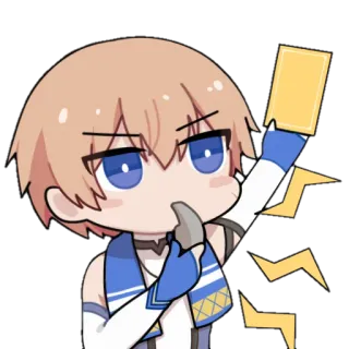 🟨 アニメ, キャラクター, イエローカード, スポーツ, 警告, ホイッスル telegram sticker