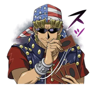 🇺🇸 スッ naklejka, postać, karty, anime telegram sticker