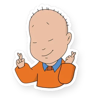 😌 bambino, cartone animato, incrocio dita, fortuna, buona fortuna, speranza, desiderio telegram sticker