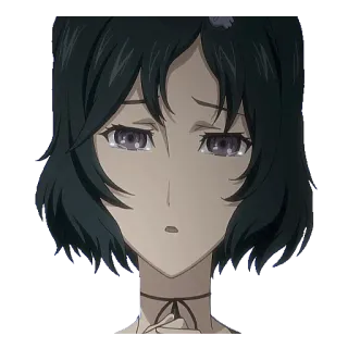 😭 Аниме, Девушка, Грустно, Плачущая, Манга, Лицо, Портрет telegram sticker