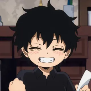 🧵 アニメ, 幸せ, 少年, 笑顔 telegram sticker