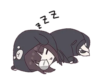 💤 ZZZ endormi, dormir, zzz, mignon, animé, manga, fatigué telegram sticker