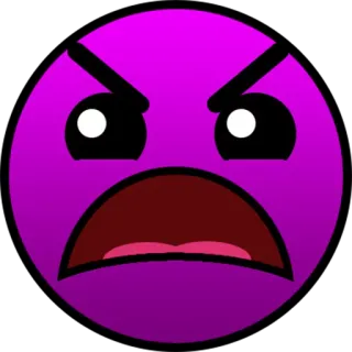 😫 en colère, emoji, frustré, visage, icône, violet telegram sticker