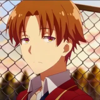 🍁 Kiyotaka Ayanokoji Classroom of the Elite Anime, Scuola, Adolescente, Studente, Serio telegram sticker