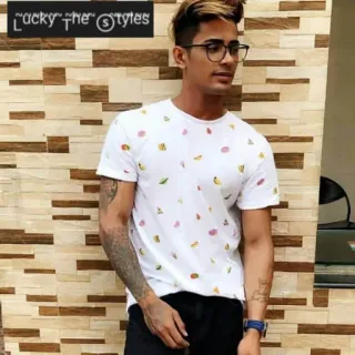 😎 lucky the styles persona, hombre, masculino, gafas, camiseta, estilo whatsapp sticker
