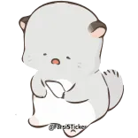 😷 @IrisSticker lucu, chinchilla, binatang, kartun, stiker telegram sticker