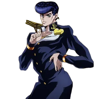 💎 Josuke Higashikata JoJo's Bizarre Adventure anime, jojo, josuke, diamant, waffe, charakter, anker whatsapp sticker