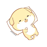 😴 perro, dormir, lindo, animal, dibujos animados telegram sticker