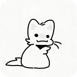 🍑 mèo, dễ thương, kawaii, động vật, trắng, hoạt hình telegram sticker
