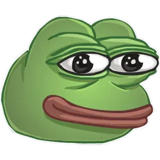😏 Pepe the Frog 表情包, 青蛙, 佩佩, 伤心, 网络迷因 whatsapp sticker