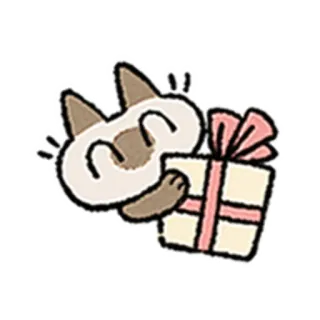 😺 gato, presente, animal, brinde, fofo, celebração telegram sticker