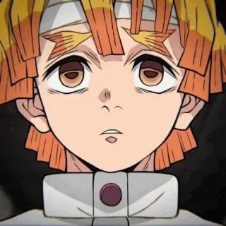 👺 Zenitsu Agatsuma Demon Slayer 애니메이션, 귀멸의 칼날, 젠이츠, 캐릭터, 만화 telegram sticker