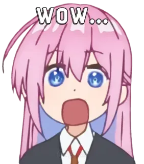 🃏 WOW... อนิเมะ, ประหลาดใจ, ตกใจ, มังงะ, ว้าว, ปฏิกิริยา, ภาพเคลื่อนไหว telegram sticker
