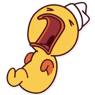 😭 утка, зевок, больной, бинт, мультфильм, уставший telegram sticker